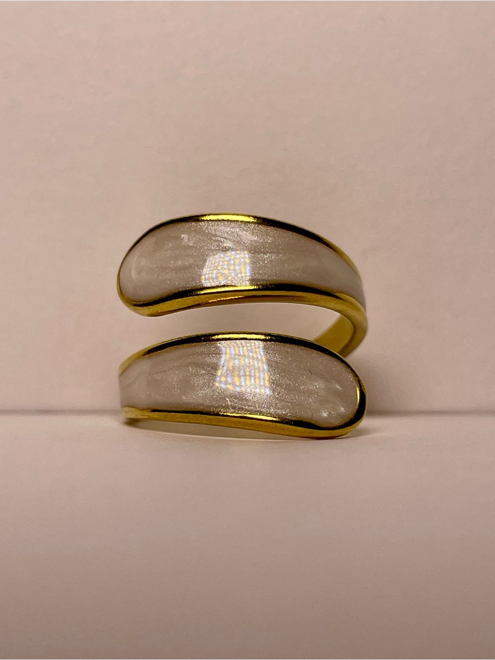 Gold & Enamel Wrap Ring
